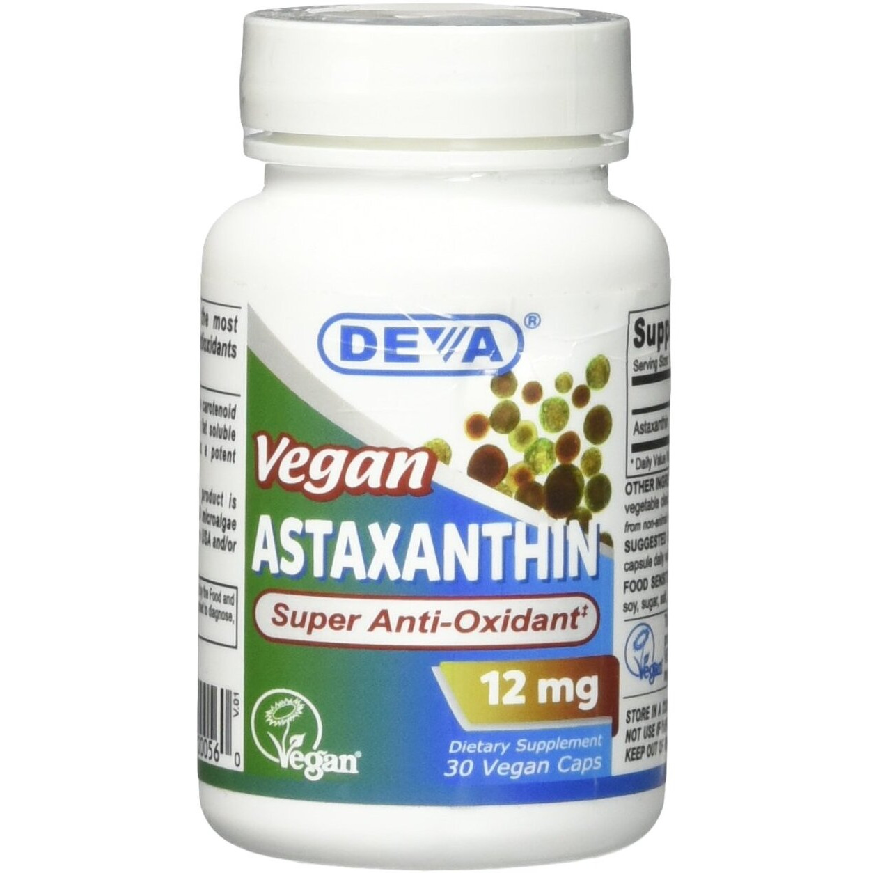 Deva Nutrition Deva Vegan Astaxanthin Veg Capsules, 12 mg, 30 Count