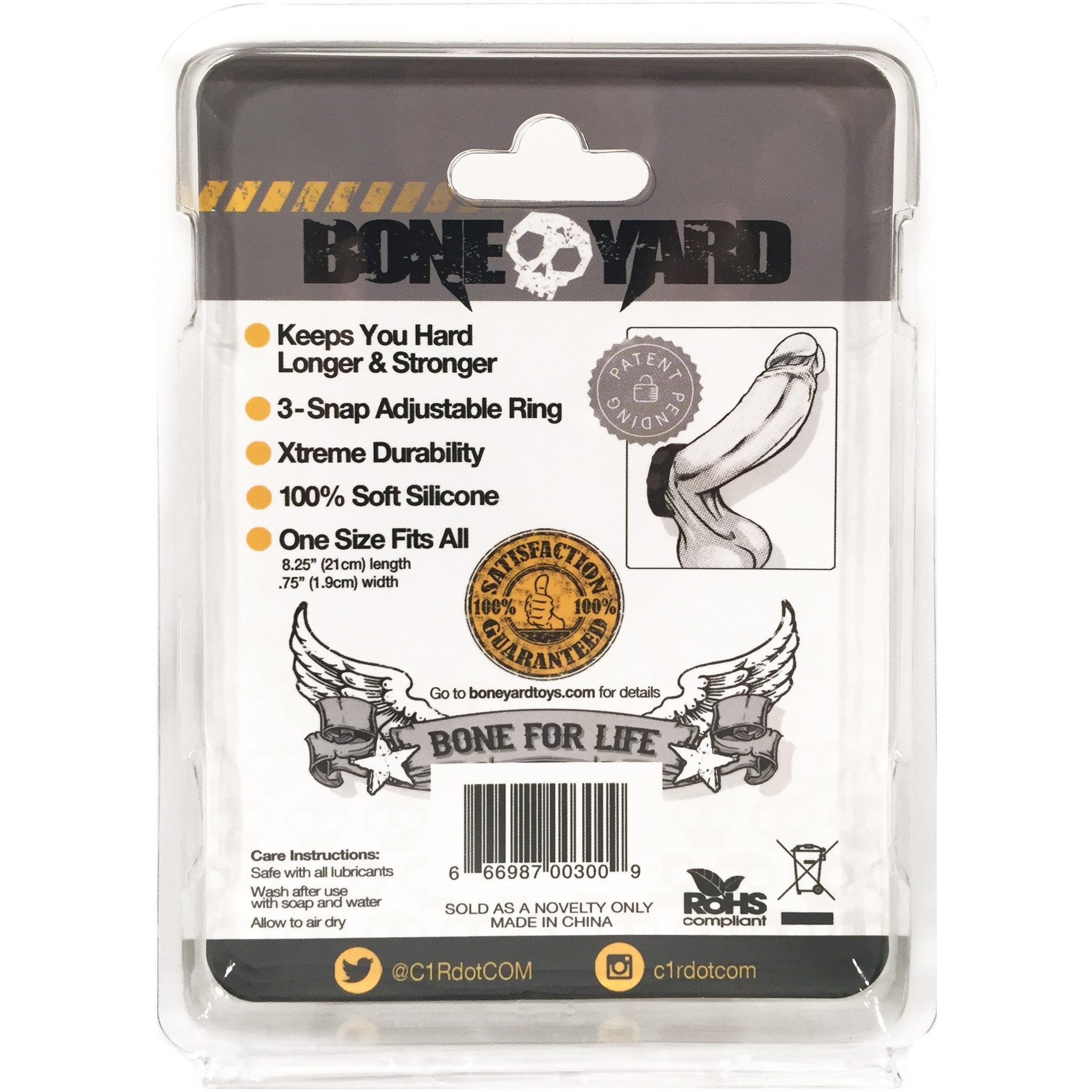 Boneyard Silicone Cock Strap Black(D0102H5QCEV.)