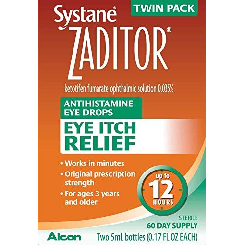 Zaditor Eye Itch Relief, 0.17 Ounce, 2 Pack