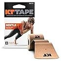 KT Tape, Kinesiology Athletic Tape, Gentle Adhesive for Sensitive Skin, 20 Count, 10" Precut Strips, Beige