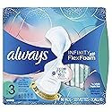 Always Infinity Size 3 Feminine Pads with Wings, Extra Heavy Flow Absorbency, Unscented, 14 Count
