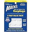 Mack's Pillow Soft Silicone Earplugs - 6 Pair, Value Pack - The Original Moldable Silicone Putty Ear Plugs for Sleeping, Snoring, Swimming, Travel, Concerts and Studying | Made in USA