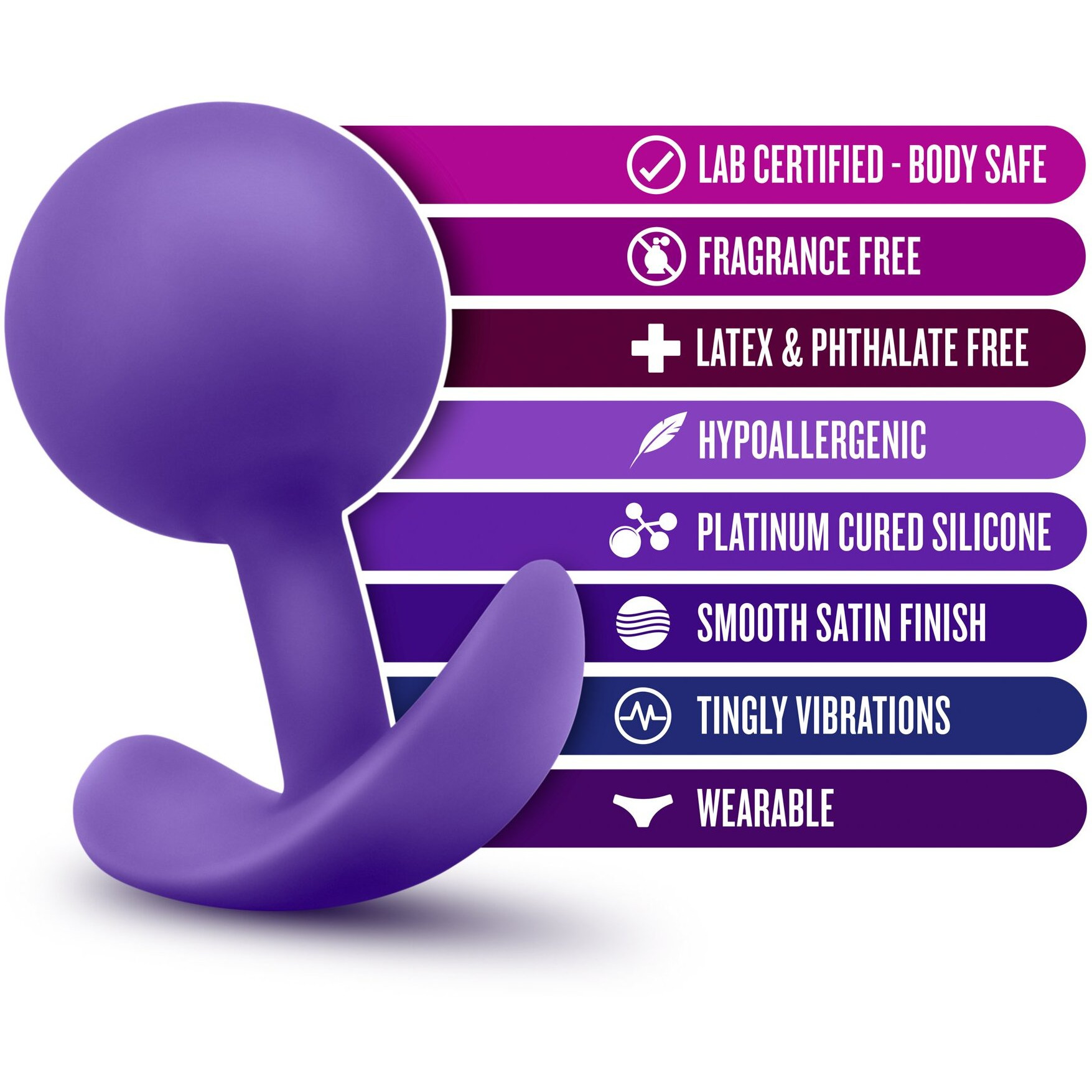 Luxe Wearable Vibra Plug Purple(D0102H5256U.)