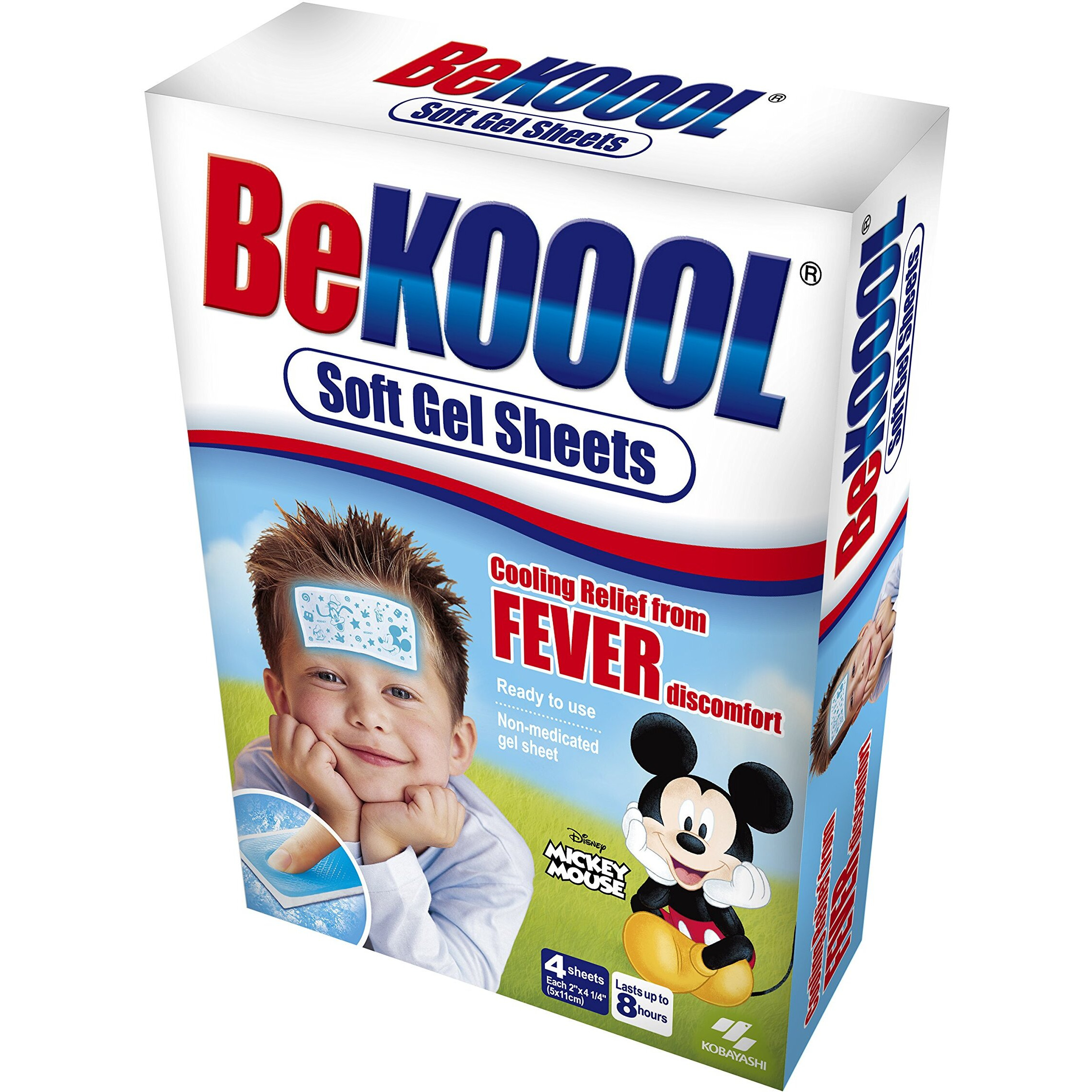 BeKOOOL Migraine Gel Sheets - 4 Count