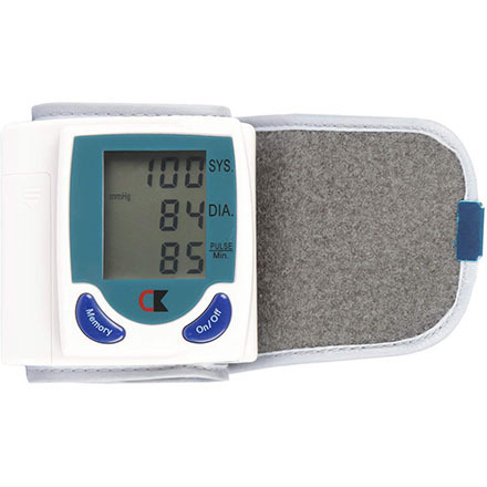 Blood Pressure Monitor Wrist Digital High Blood Pressure Cuff Heartbeat Tester w/ 60 Reading Memory 1.8 Inches LCD Screen Storage Box