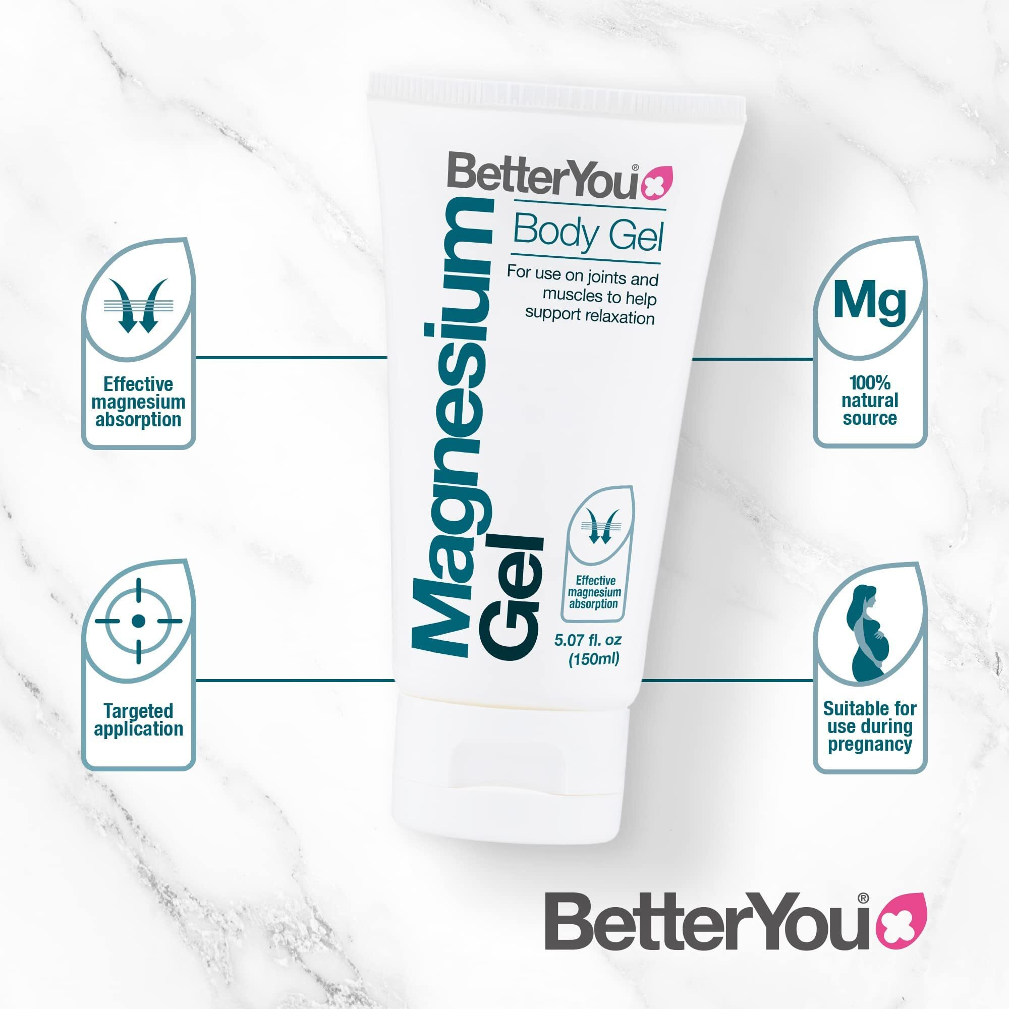 Magnesium Body Gel by BetterYou for Unisex - 5.07 oz Gel