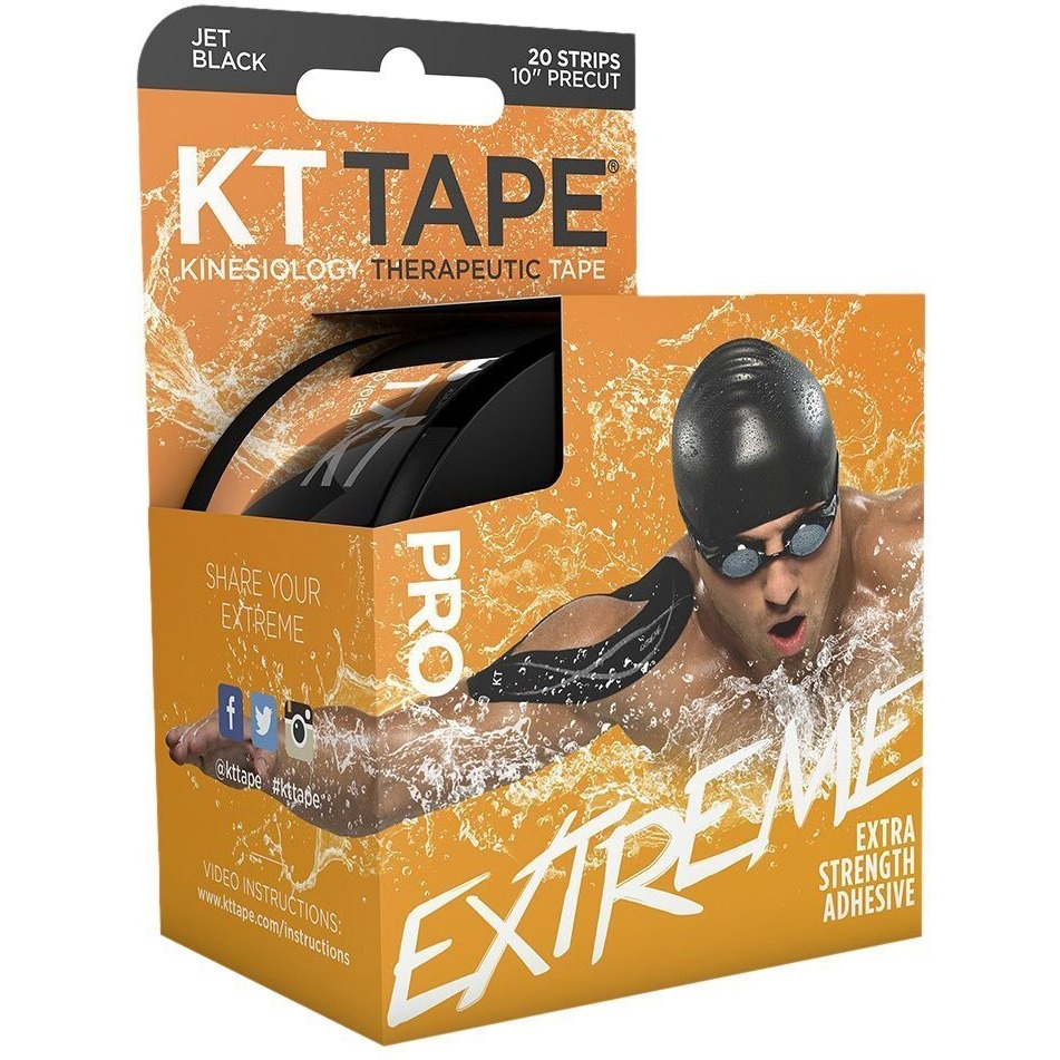 KT TAPE EXTREME PRO SYNTHETIC JET BLACK KINESIOLOGY TAPE