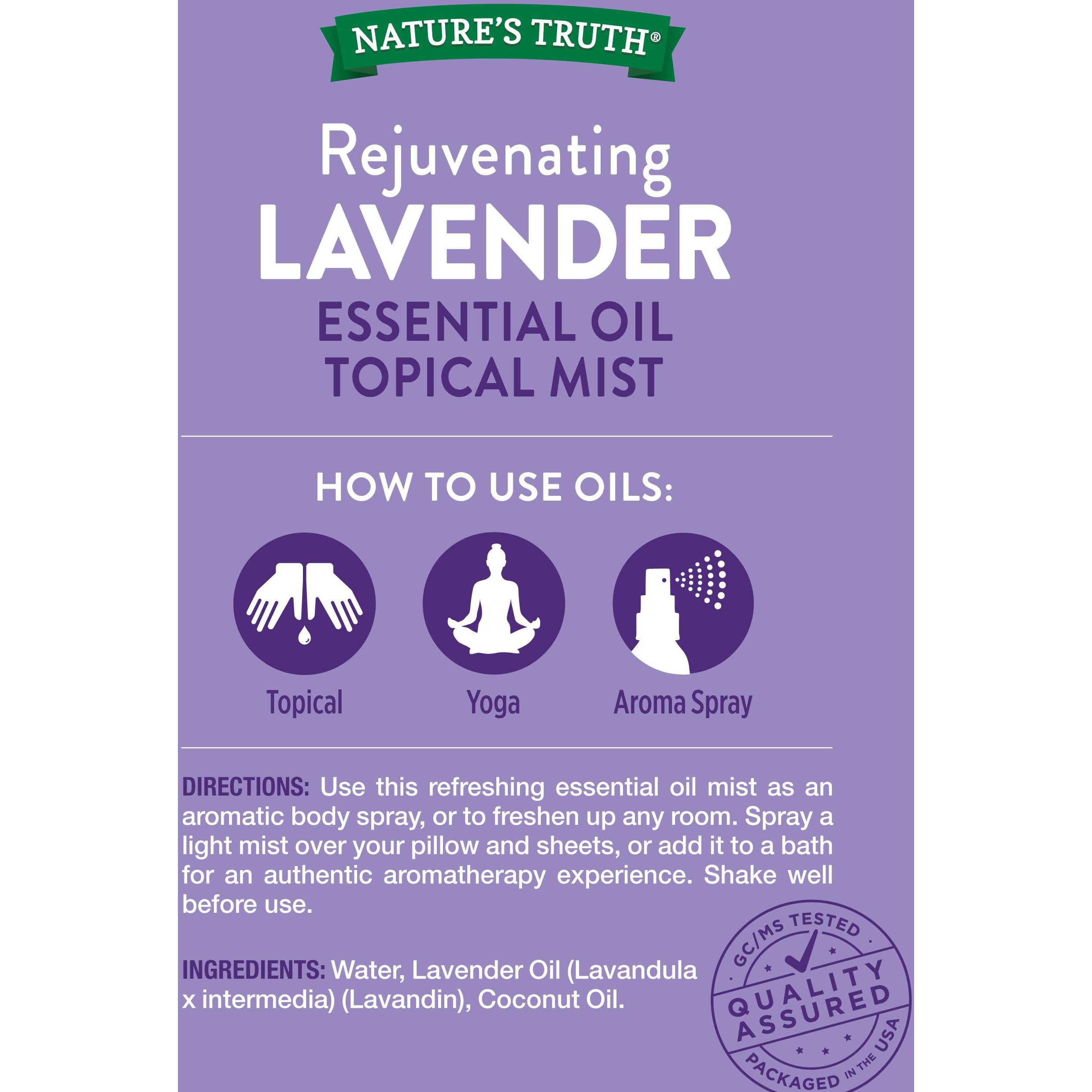 Nature's Truth Lavender Rejuvenating On The Go Hydrating Mist - 2.4 oz, Pack of 2