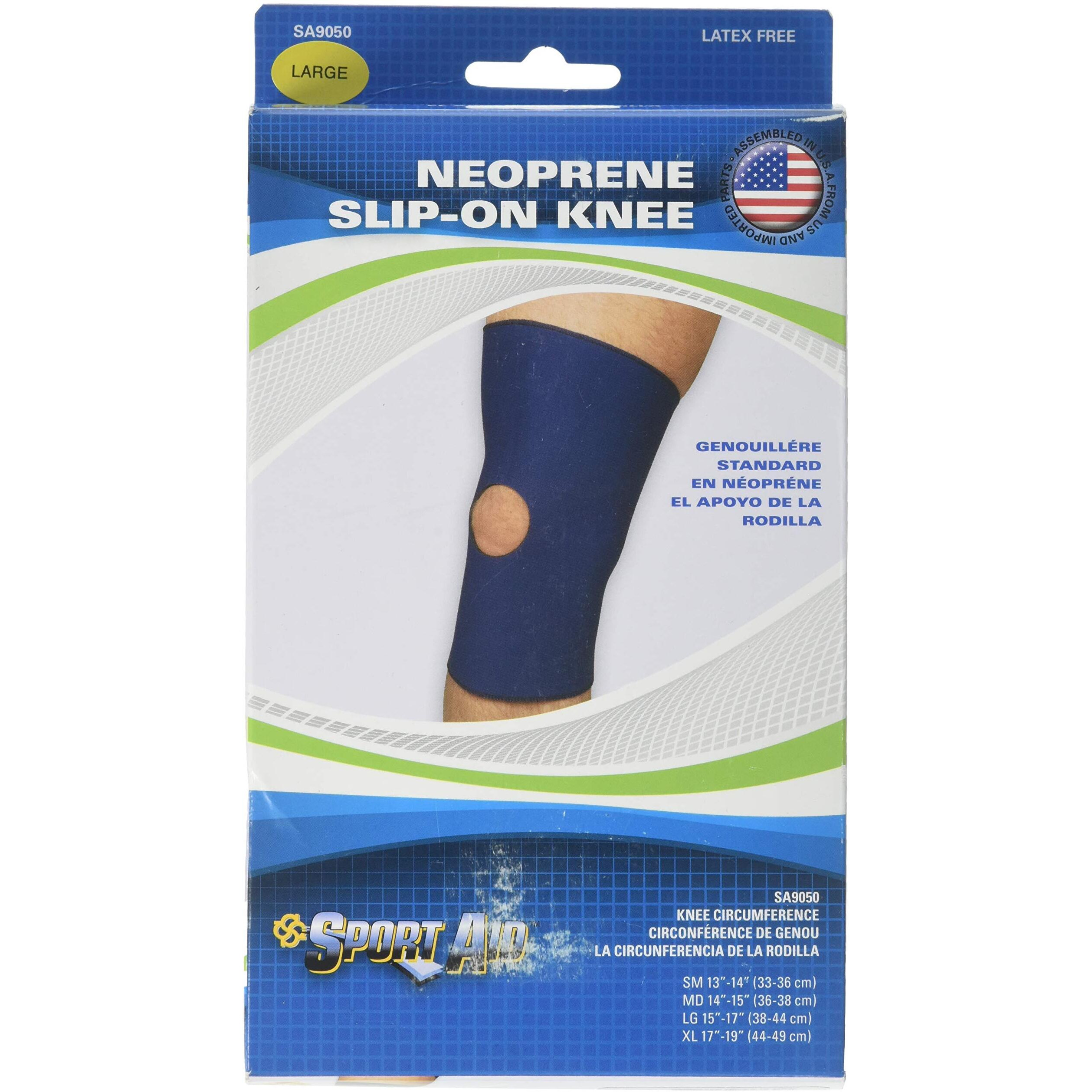 Sport Aid Neoprene Slip-On Knee Support LG - 1 ea, Pack of 2