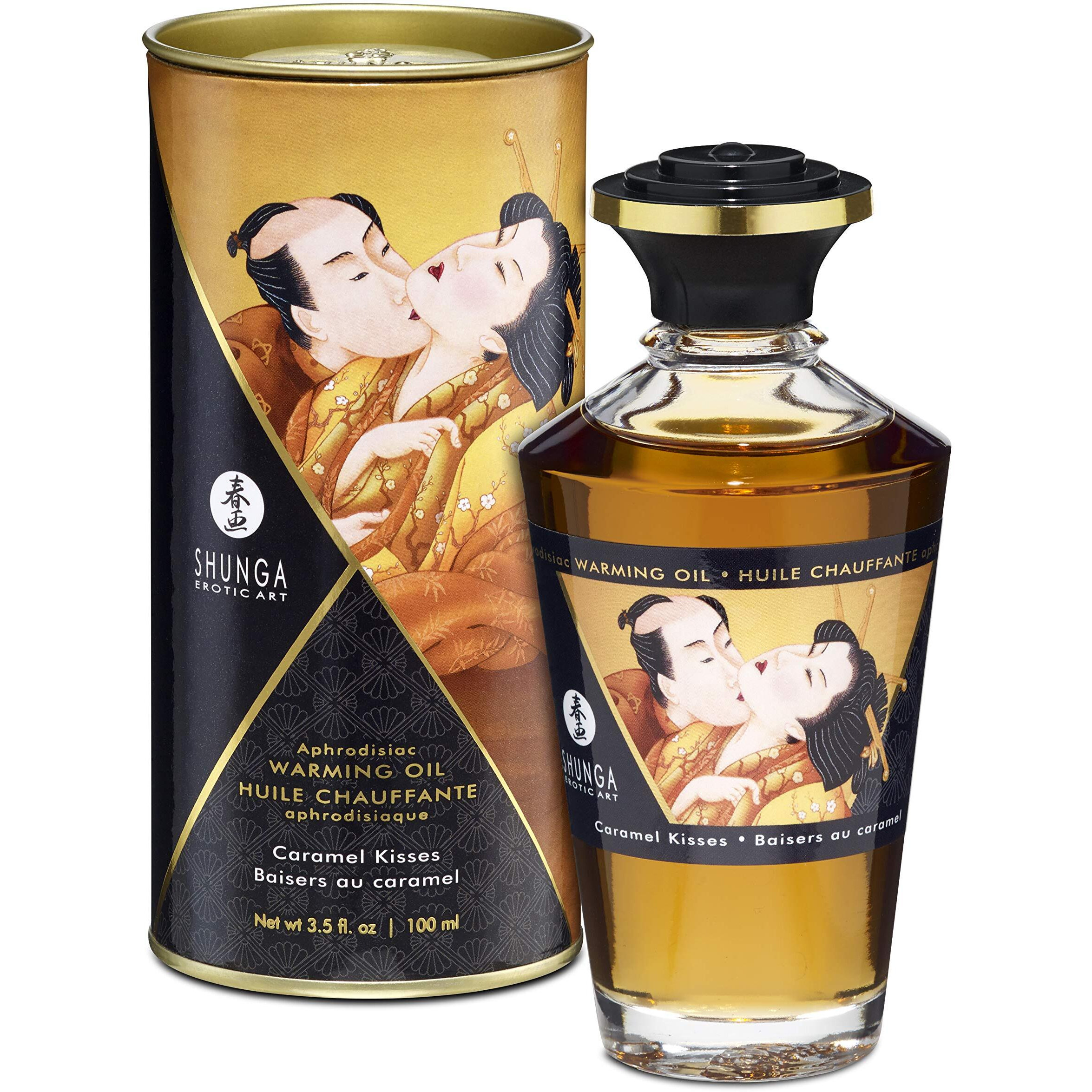 WARMING MASSAGE OIL CARAMEL KISSES 3.5 OZ