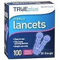 Trueplus Sterile Lancets, 30 Gauge - 100 ct, Pack of 3