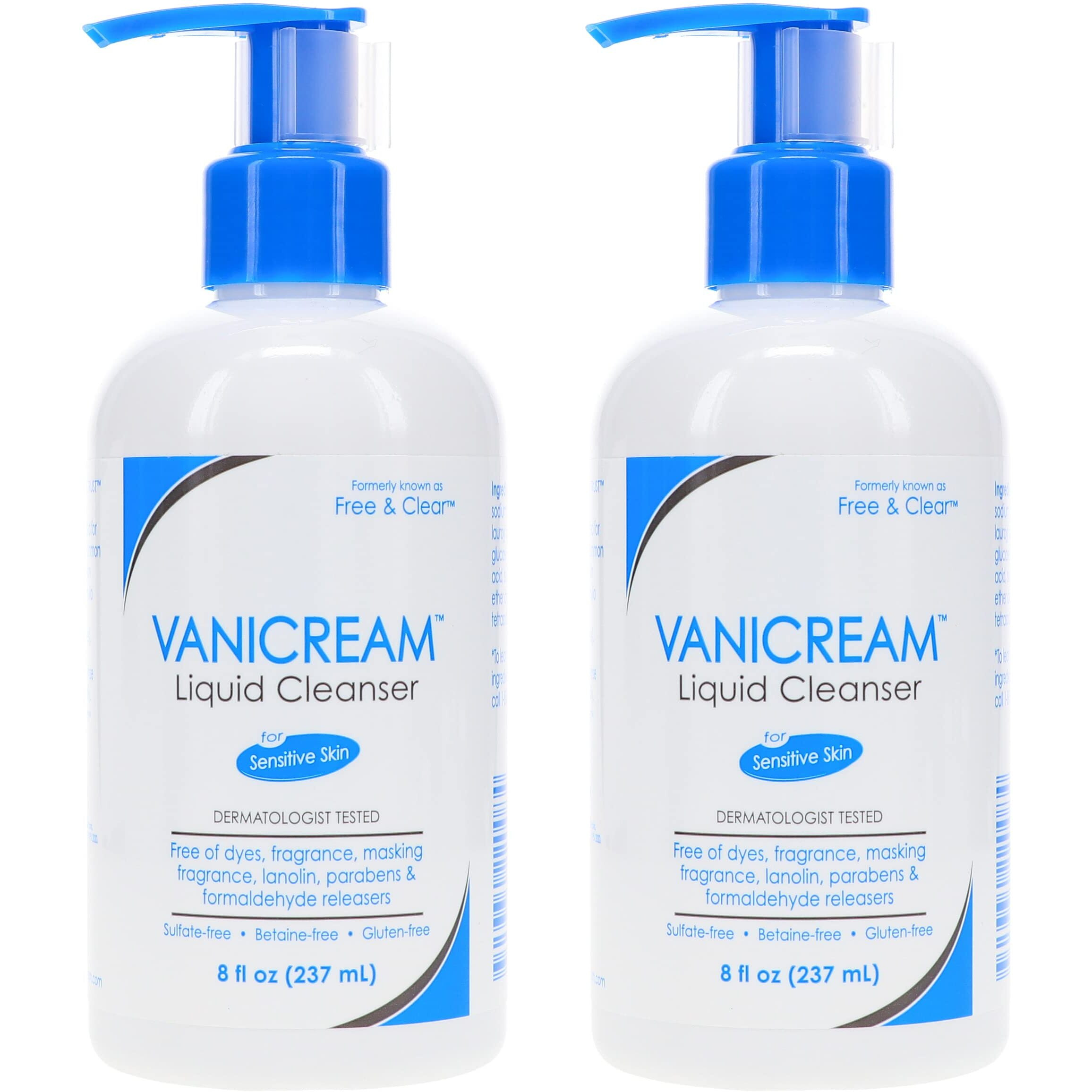 Free & Clear Liquid Cleanser 8 Ounces each, 16 Fl Oz, (Pack of 2)