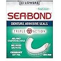Sea-Bond Secure Denture Adhesive Seals, Fresh Mint Lowers, 30 Count