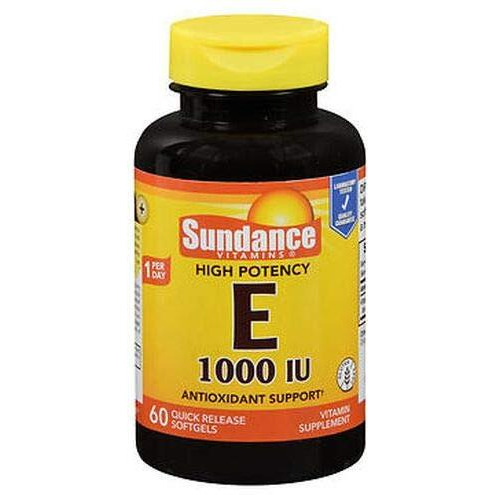 SunDance Vitamins High Potency E 1000 IU, 60 Softgels Each (1)