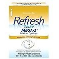 Refresh Optive Mega-3 Lubricant Eye Drops, 30 Single (Pack of 2)