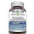 Amazing Formulas Glucosamine Chondroitin MSM 1850 mg Per Serving Capsules Supplement | Non-GMO | Gluten Free | Made in USA (120 Count)