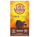 Metamucil Fiber Thins, Psyllium Husk Fiber Supplement, Digestive Health Support and Satisfy Hunger, Chocolate Flavored, 12 Servings