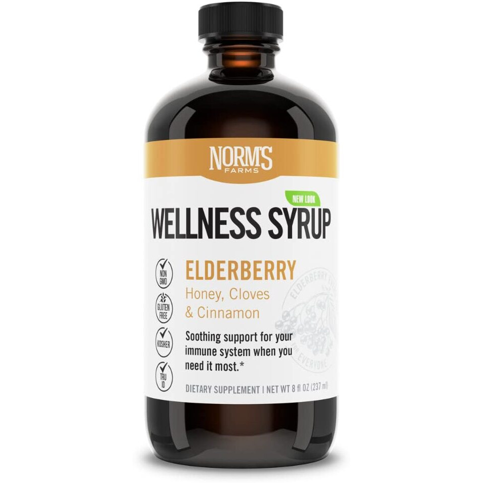 NORMS FARMS Elderberry Wellness Syrup, 8 FZ