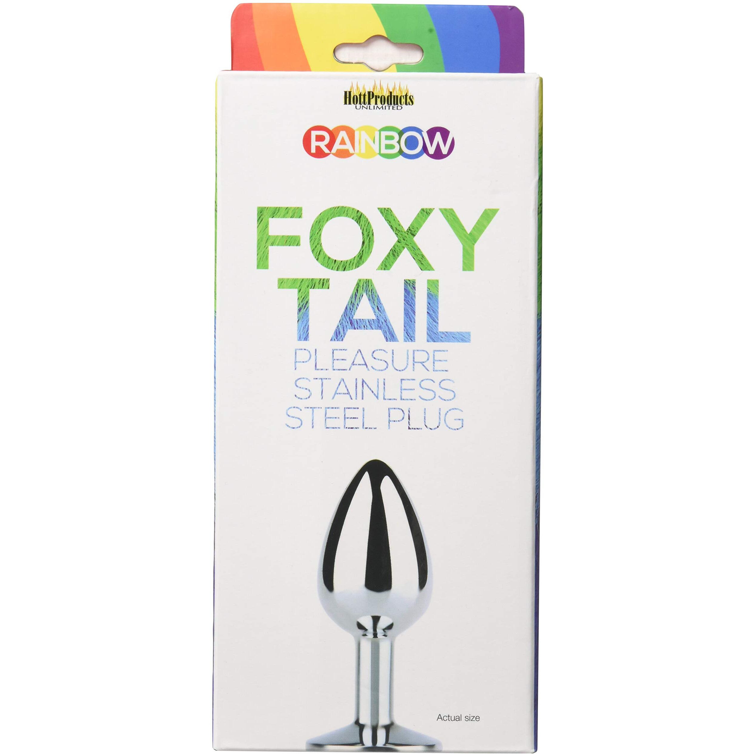 Rainbow Foxy Tail with Stainless Steel Butt Plug(D0102H5GQ0A.)