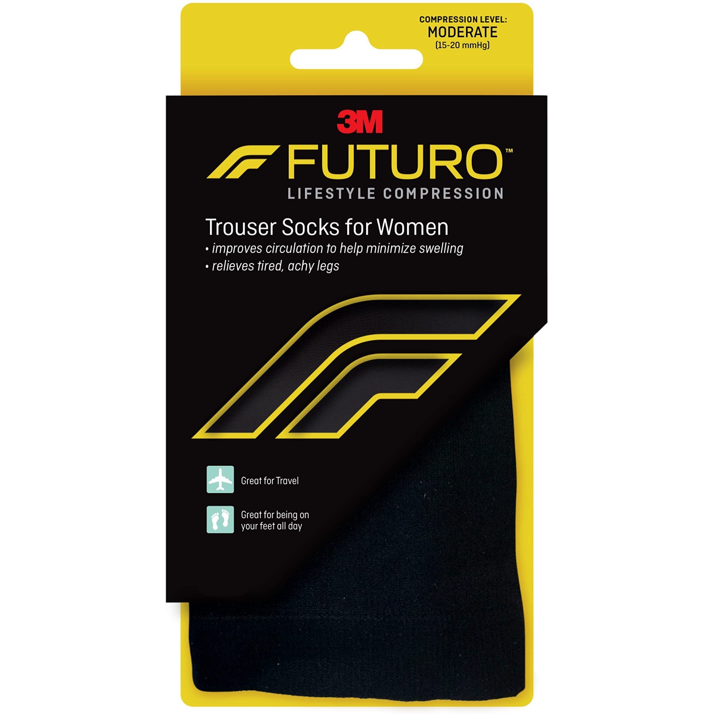 FUTURO Trouser Socks for Women Moderate (15-20 mm/Hg), Medium