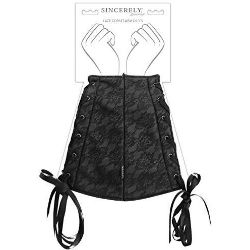 Sincerely Lace Corset Arm Cuffs O/S Black(D0102H5LX1U.)