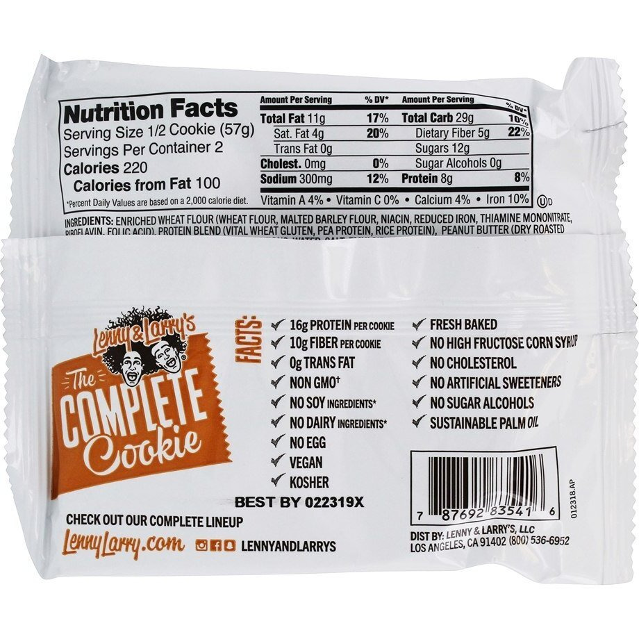 Lenny & Larrys - complete cookie Peanut Butter chocolate chip - case Of 12-4 Oz(D0102H5N6JP)