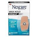 Nexcare Max Hold Waterproof Bandages, Stays On for 48 Hours, Flexible Bandages for Fingers, Knees and Heels - 6 Pack Clear Waterproof Bandages