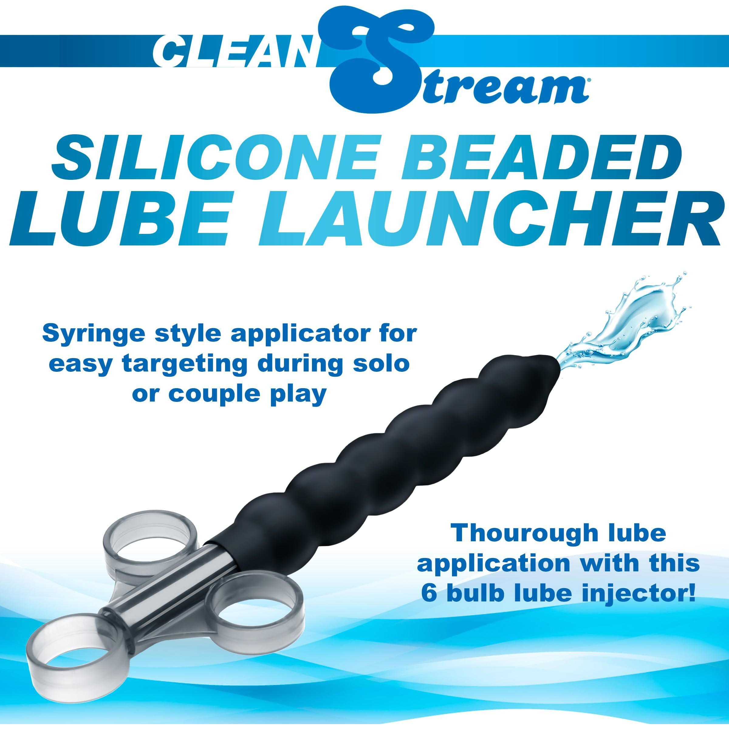 Clean Stream Silicone Beaded Lube Launcher(D0102H5J1Q7.)