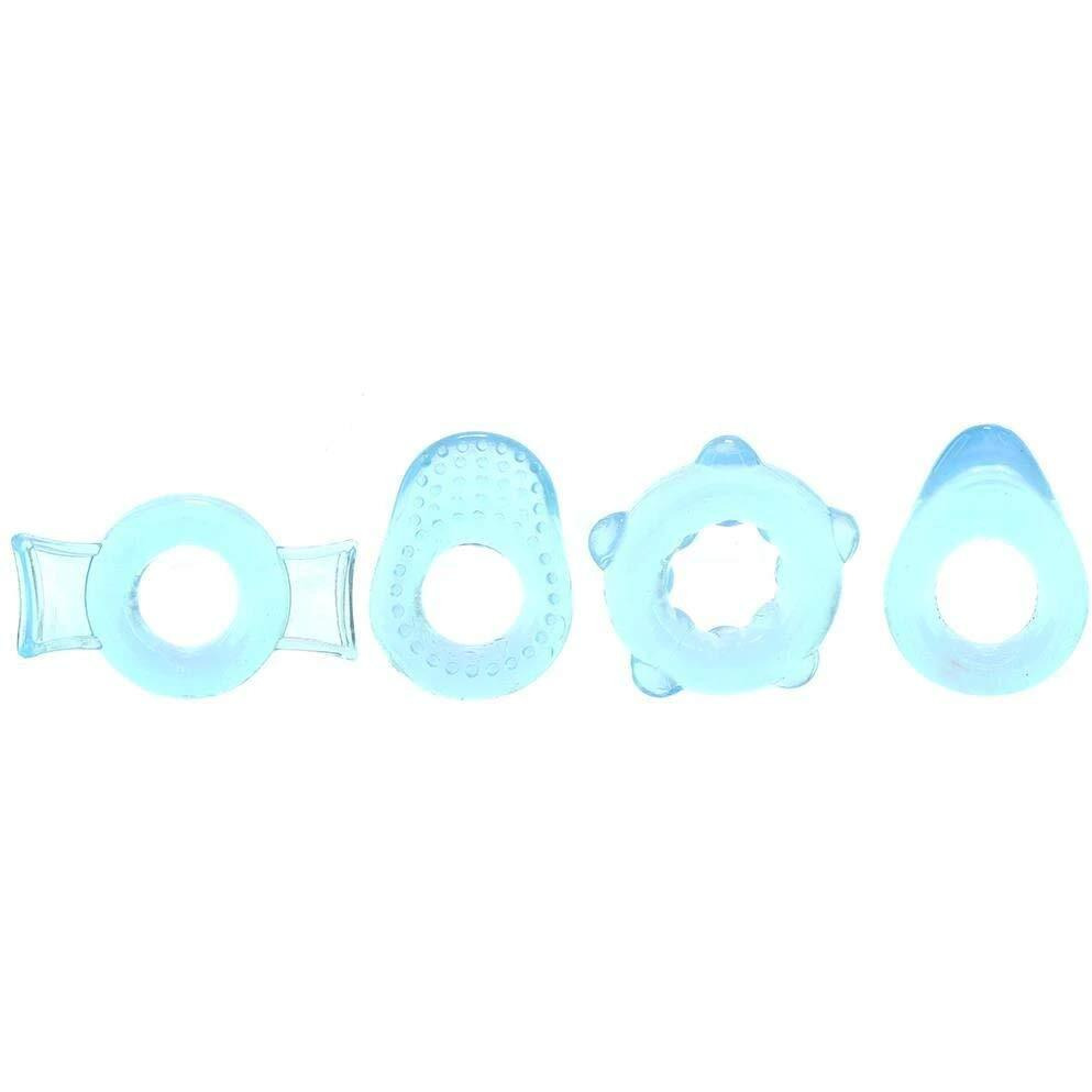 Ring A Ding Ding 4 Cock Rings Blue(D0102H50KC7.)