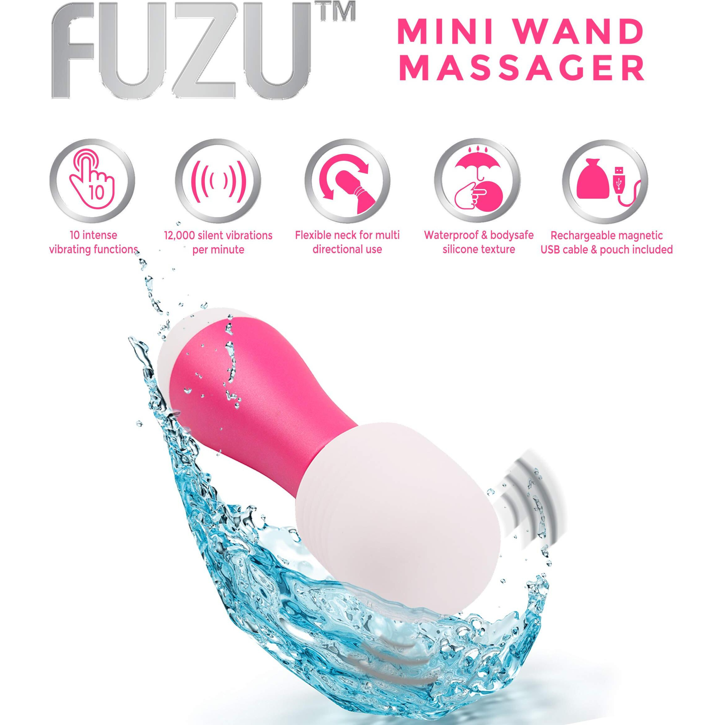 Fuzu Rechargeable & Travel Size Mini Wand Pink(D0102HE99V7.)