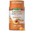 Nature's Truth Vegan Turmeric Curcumin Gummies | 70 Count | Plus Ginger | Peach Flavor | Non-GMO & Gluten Free Supplement