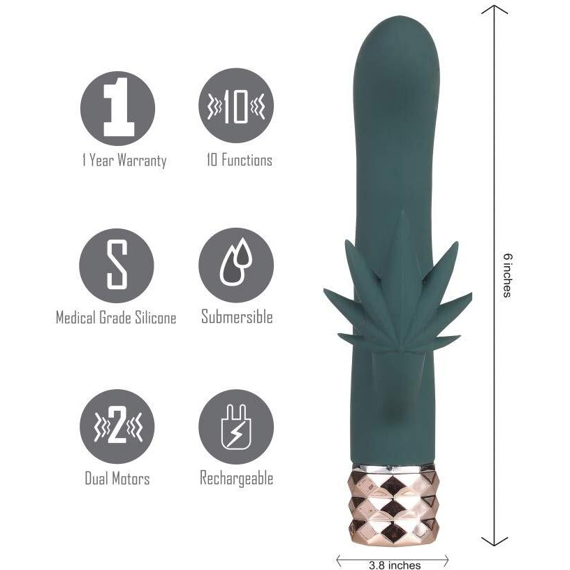 KUSHA 10 FUNCTION RECHARGEABLE SILICONE CANNABIS RABBIT