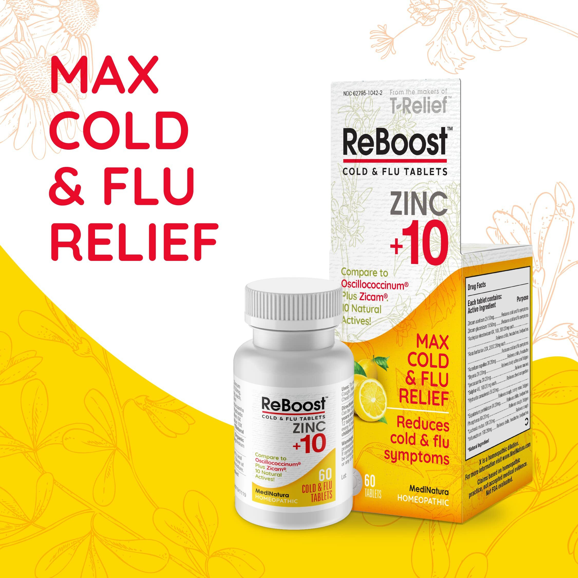 Reboost-medinatura - Tabs Cld/flu Zinc+10 Lemon - 1 Each-60 Tab