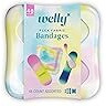 Welly Bandages | Adhesive Flexible Fabric Bravery Badges | Assorted Shapes for Minor Cuts, Scrapes, and Wounds | Colorful and Fun First Aid Tin | Colorwash Tie Dye Patterns - 48 Count