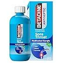 Betadine Antiseptic Medicated Gargle, Povidone-Iodine 0.5%, Treat and Relieve Sore Throat Symptoms, Temporarily Reduces Germs Normally Found in The Mouth, Mint Flavor, 8 FL OZ