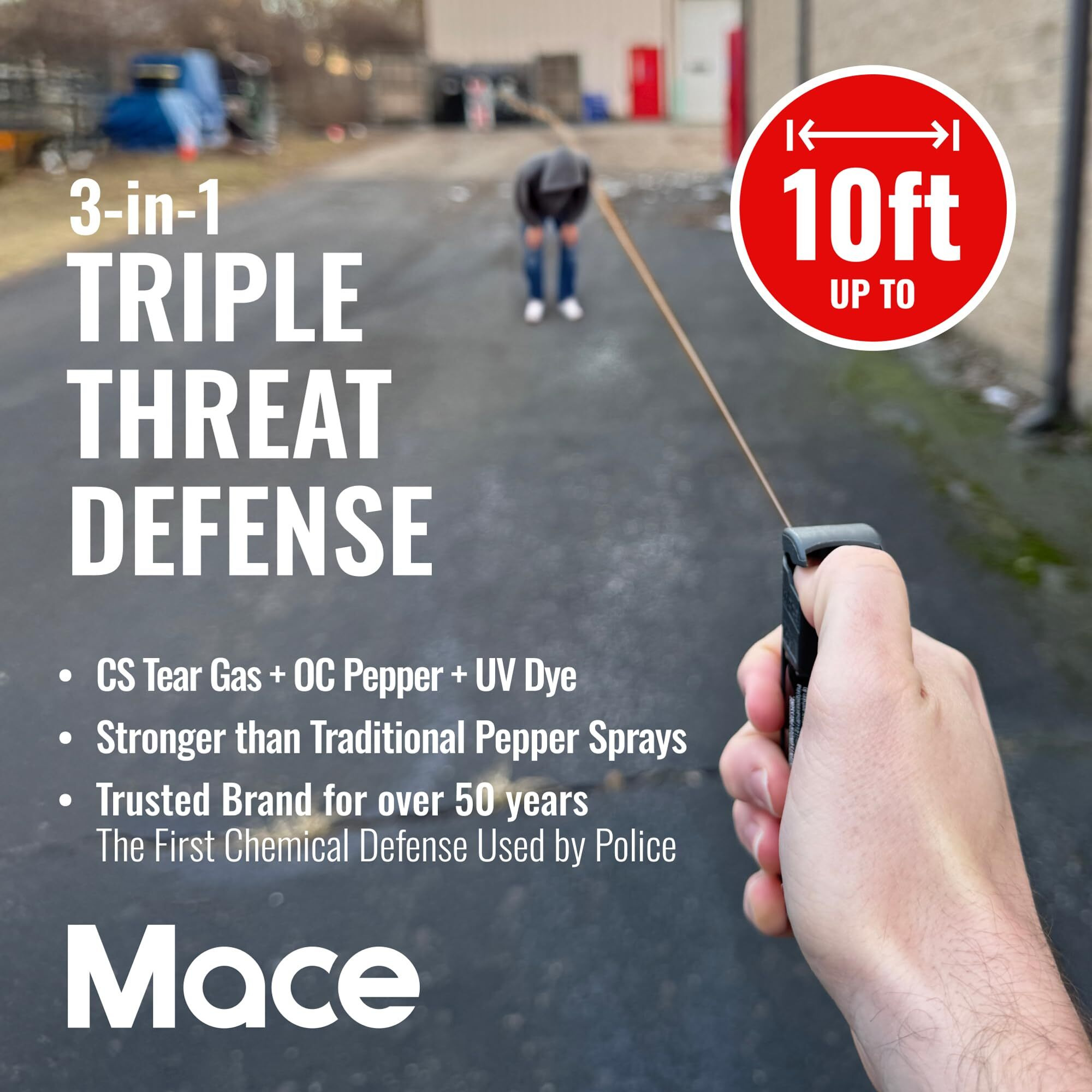 Mace Brand Triple Action Pocket Model Pepper Spray, Black, Normal