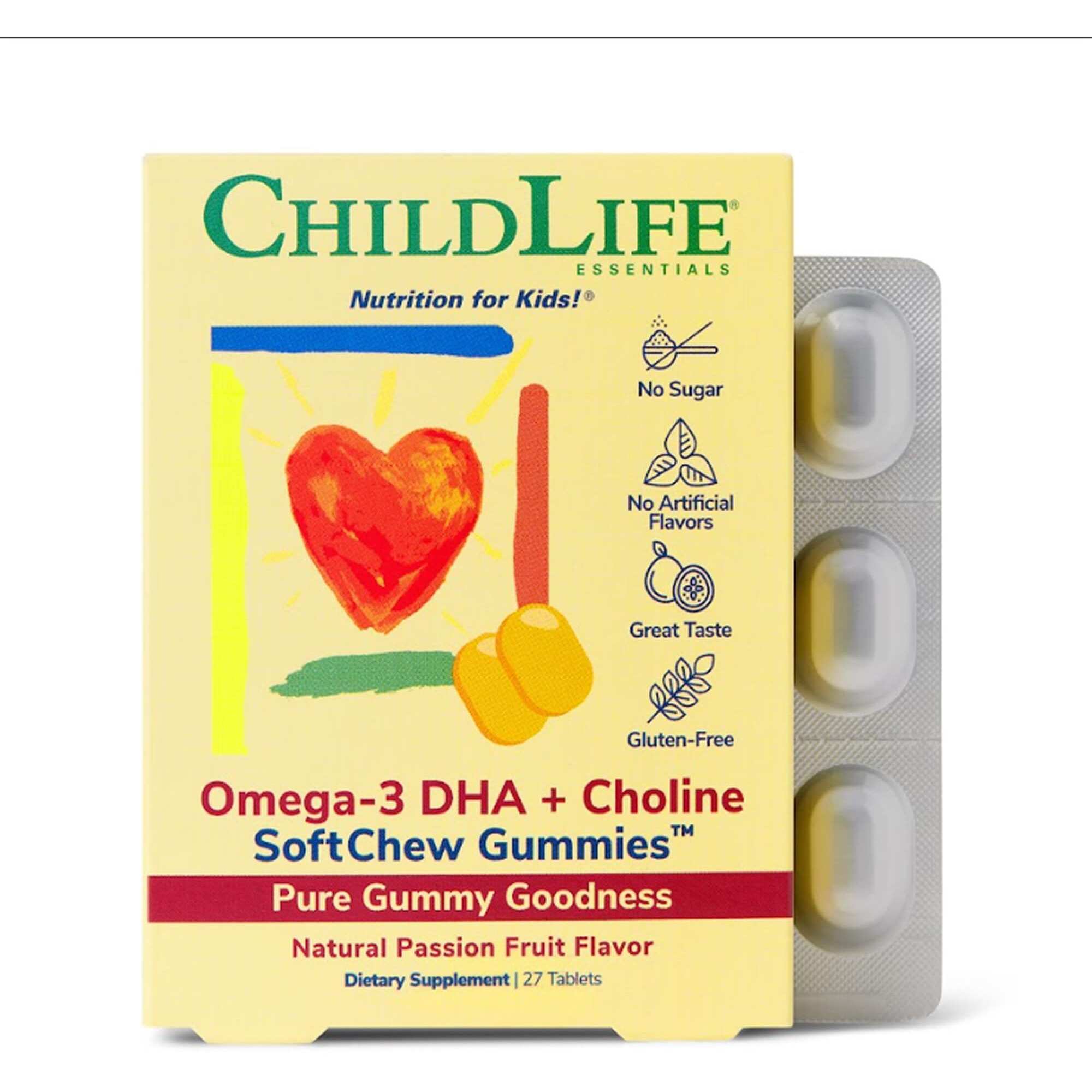 childlife Essentials - Dha+choline Omega3 Sftmlt - 1 Each-27 Tab(D0102H547UJ)