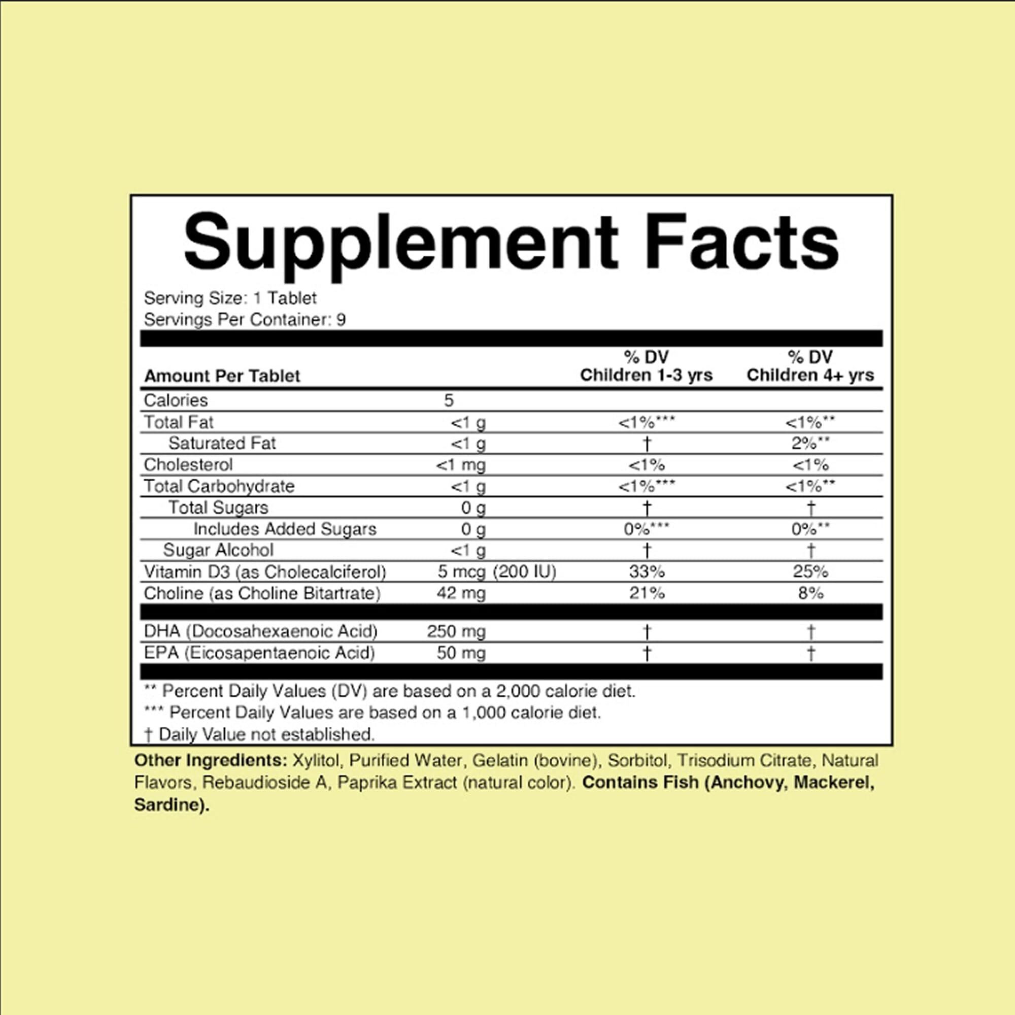 childlife Essentials - Dha+choline Omega3 Sftmlt - 1 Each-27 Tab(D0102H547UJ)