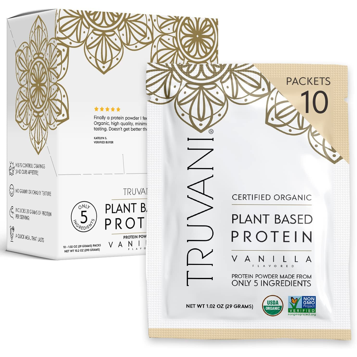 Truvani - Protein Powder Vanilla 10 Pack - 1 Each-10102z(D0102H54BE8)