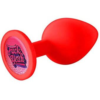 THE 9's BOOTY CALL SILICONE BUTT PLUG RED FUCK YEAH