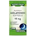 Nature's Truth Melatonin 10mg | Quick Release Softgel Capsules | 120 Count | Non-GMO & Gluten Free Supplement