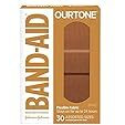 Band-Aid Brand Ourtone Flexible Fabric Adhesive Bandages Flexible Protection Care of Minor Cuts Scrapes QuiltAid Pad for Painful Wounds Assorted Sizes, Br45, 30 Count