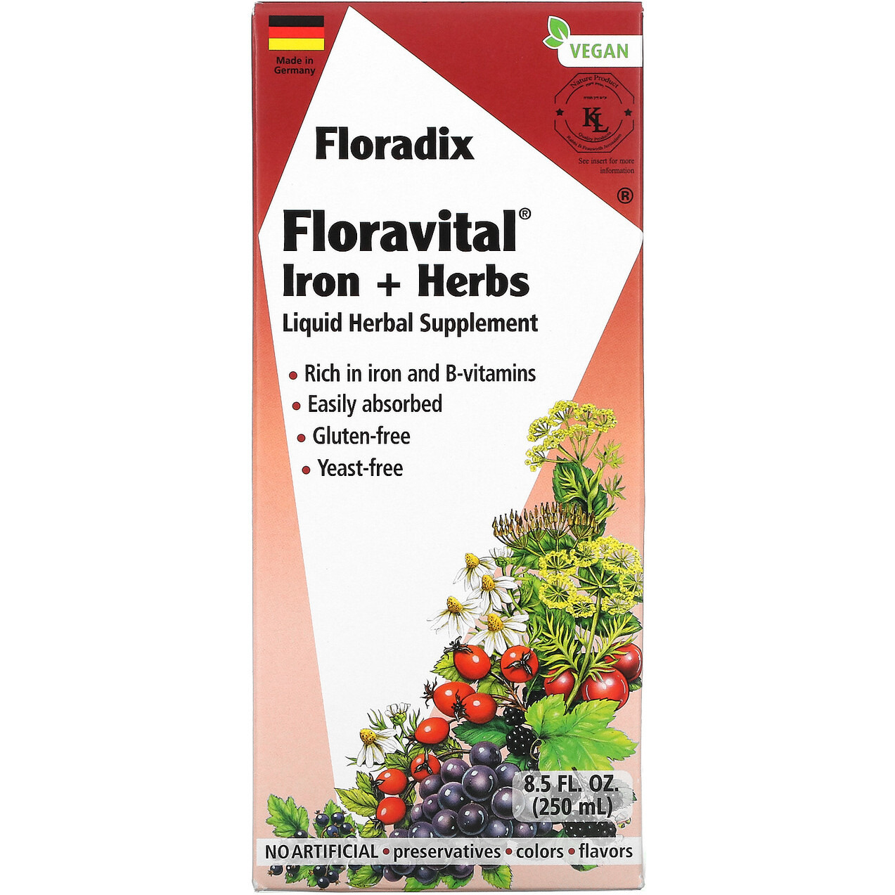 Floradix - Floravital Iron And Herbs - 1 Each 1-85 Fz(D0102H54SPP)