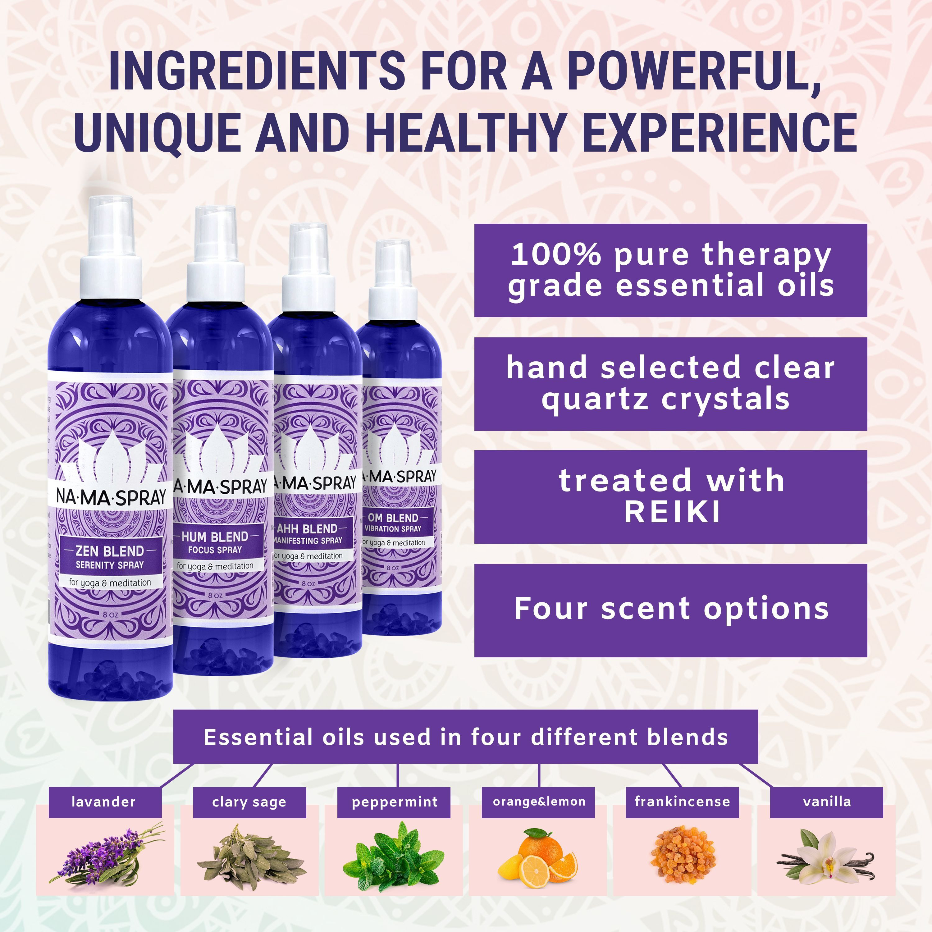 Zen Like Meditation Mist For Yoga and Manifesting. Namaste Aromatherapy Spray for Inner Peace, Calm and Clarity. Multiple Blends. 8 Ounce.(D0102HHGPLT.)