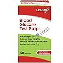 LEADER Blood Glucose Test Strips for Diabetes, No-Coding, Fast, Accurate Results, Use with LEADER Blood Sugar Monitoring System, 50 Diabetic Test Strips