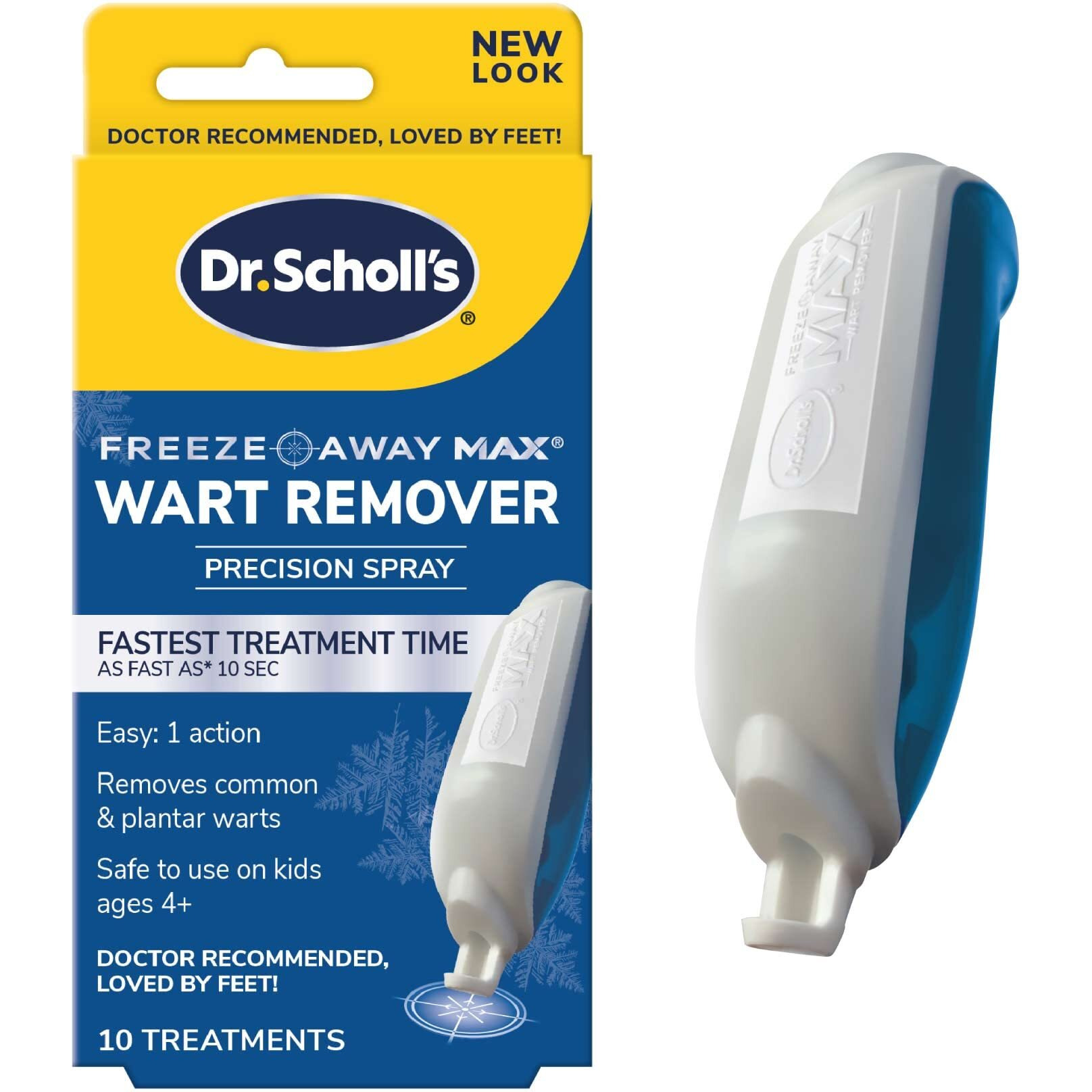 Dr. Scholl's Freeze Away MAX WART Remover, 10 Applications // Our Fastest Treatment Time, Removes Common & Plantar Warts