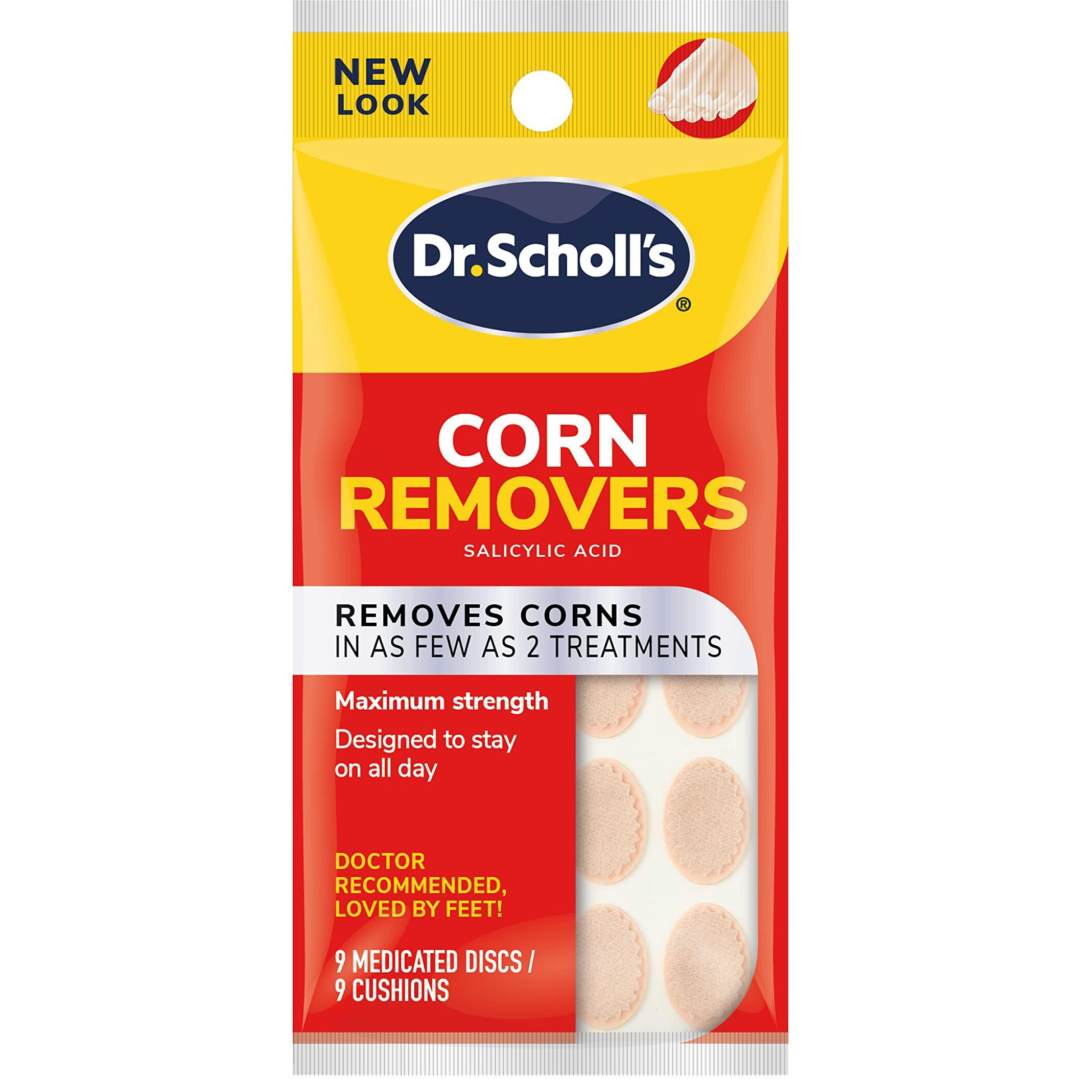 Dr. Scholl's Corn REMOVERS, 9 ct Removes Corns in As Few As 2 Treatments, Maximum Strength, Stays on All Day