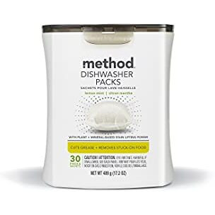 1024499 DSWSH PACK LMN MNT 30PK Method Lemon Mint Scent Pods Dishwasher Detergent 17.2 oz (Pack of 1)