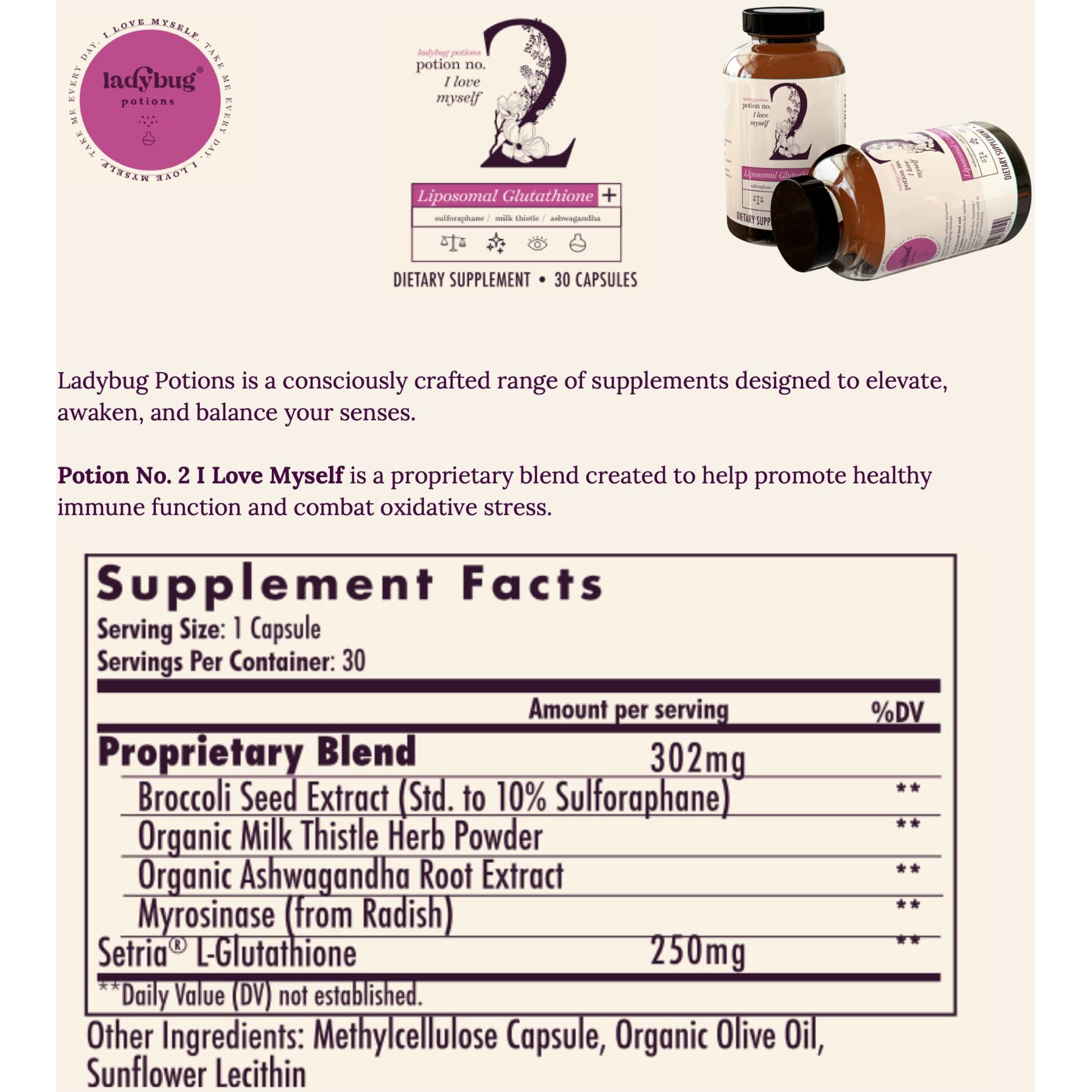 Immune Booster Support Supplement, 30 Capsules - Liposomal Setria Glutathione, Organic Ashwagandha, Sulforaphane from Broccoli Seed, Myrosinase and Milk Thistle - Helps Liver Function