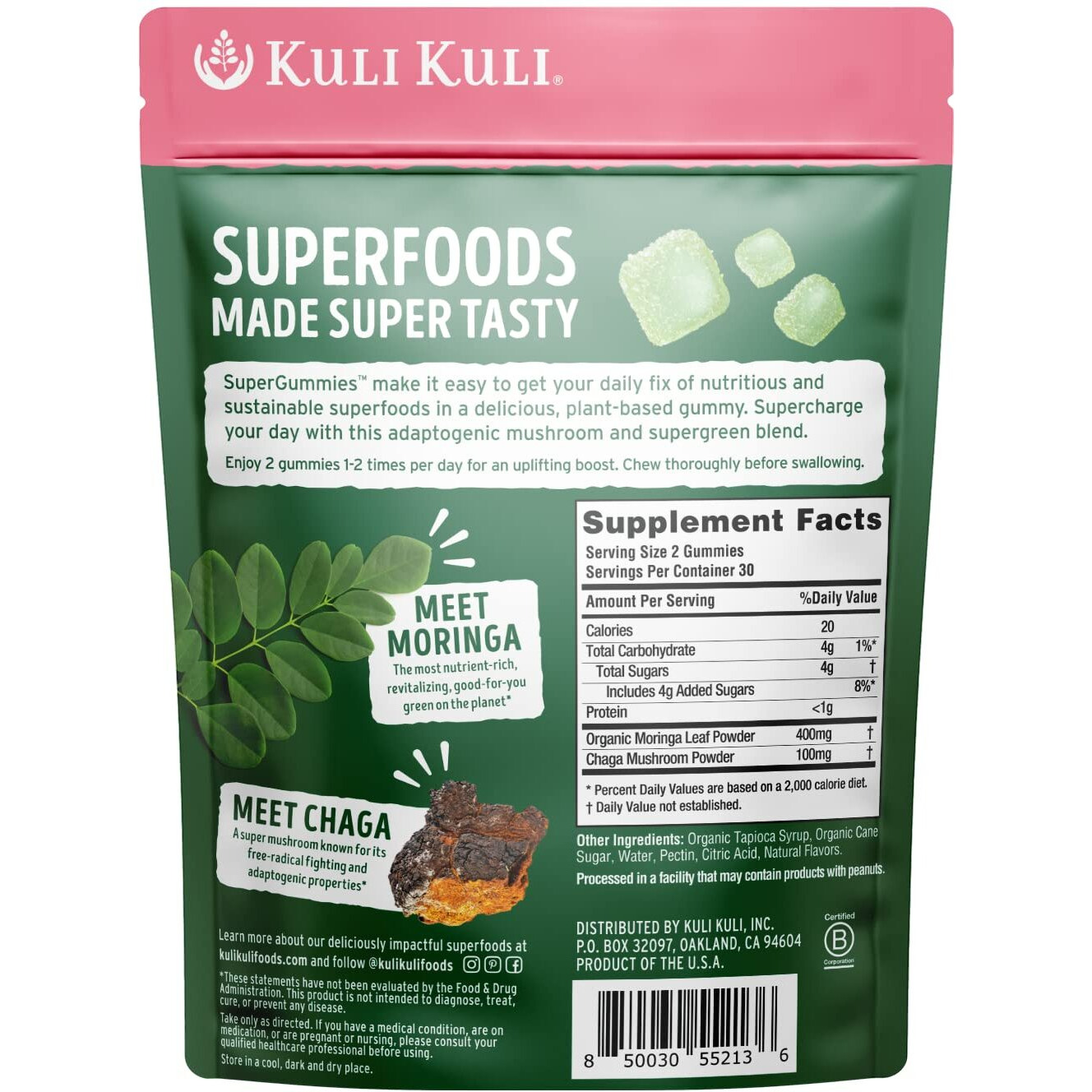 Kuli Kuli - Spr gmmy Moringa chaga - 1 Each-60 ct(D0102H54J8J)